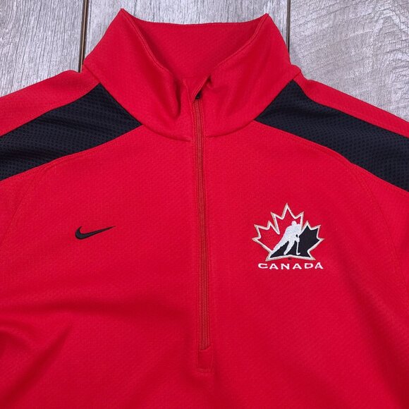 Nike Other - Nike Sweater Mens Small Red Team Canada Hocket Pullover Lightweight Performance